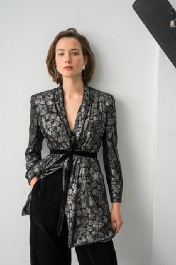 VINCENT VINTAGE BLAZER AND WIDE VELVET TROUSER